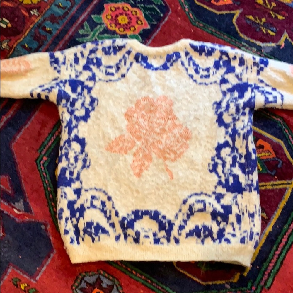 Anthropologie rose 🌹 fuzzy sweater - Picture 4 of 4